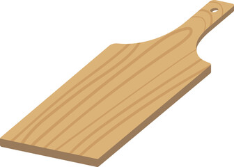 Rectangle wooden cutting board isometric