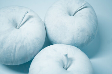 White apple on a white