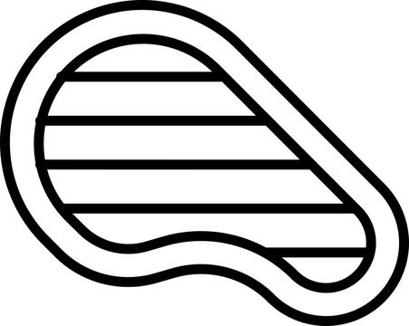 black outline steak icon clip art preview