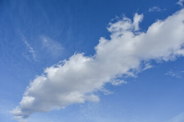 Fototapeta premium 冬の青空と白い雲