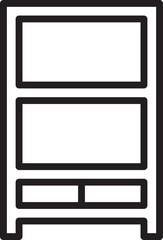 Home appliances line icon set. Washing machine, microwave oven, iron, blender, vacuum cleaner. Vector