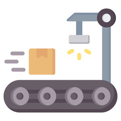 Conveyor Belt Flat Icon