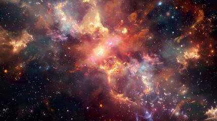 Naklejka premium A photo of fireworks in deep space