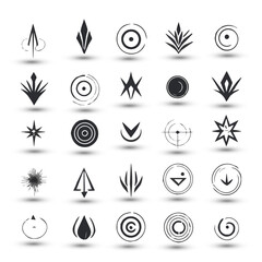 Creative logo set collection, Abstract design concept abstract logo collection Logo can be used for icon brand identity finance	
