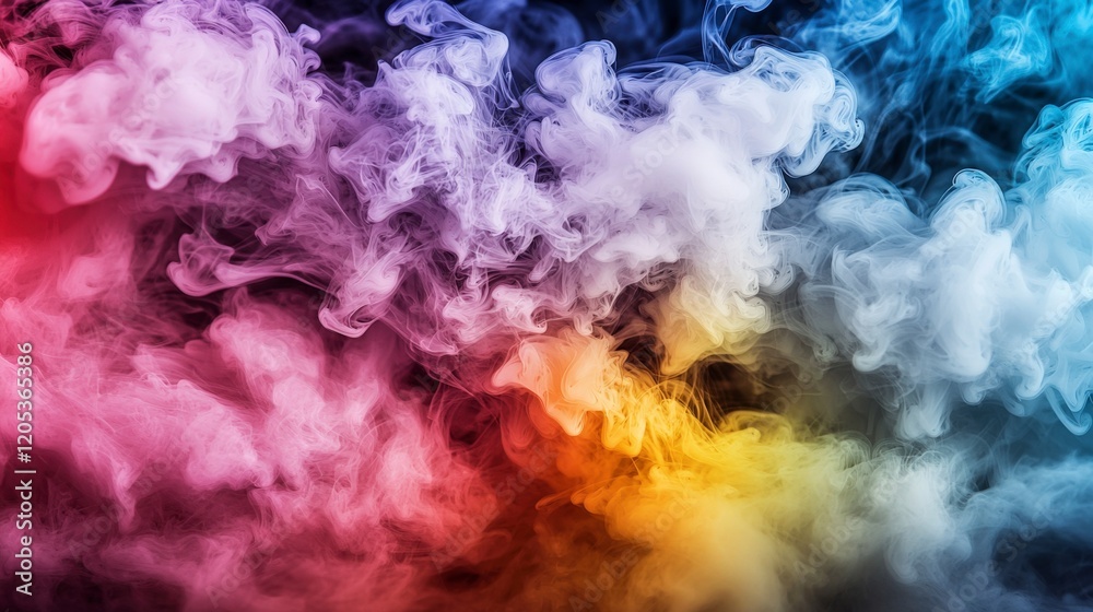 Leinwandbilder ethereal color dispersion in clouds abstract art digital creation soft tones aesthetic viewpoint dre