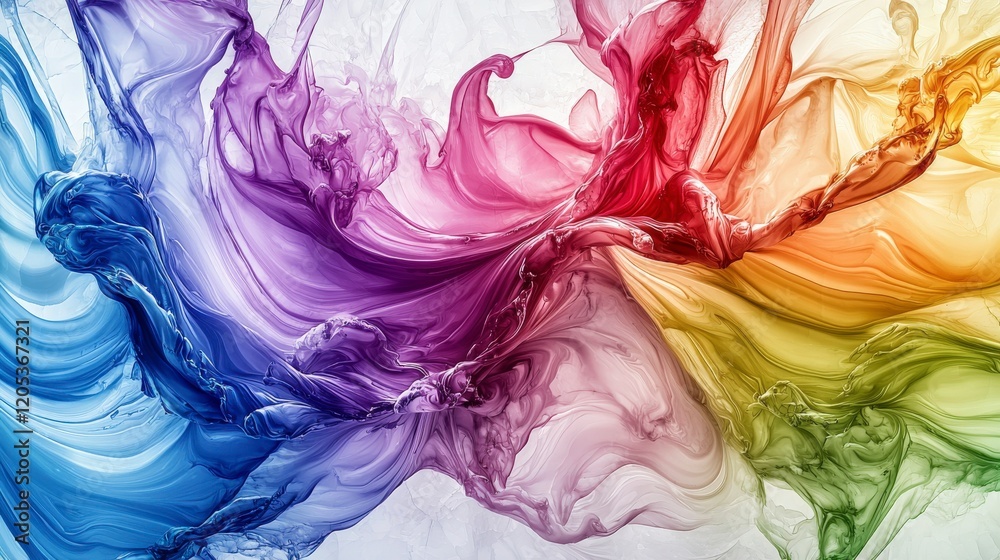 Poster Visual delight in vibrant fantasy abstract art colorful marble textures from a dynamic creative studio viewpoint
