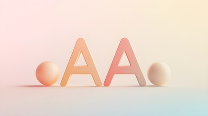 Minimalist Logo Design Featuring the Letters AAA with Soft Colors