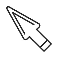Fototapeta premium Arrowhead illustration in black and white line art style
