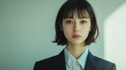 Professional portrait shot of a Japanese office lady