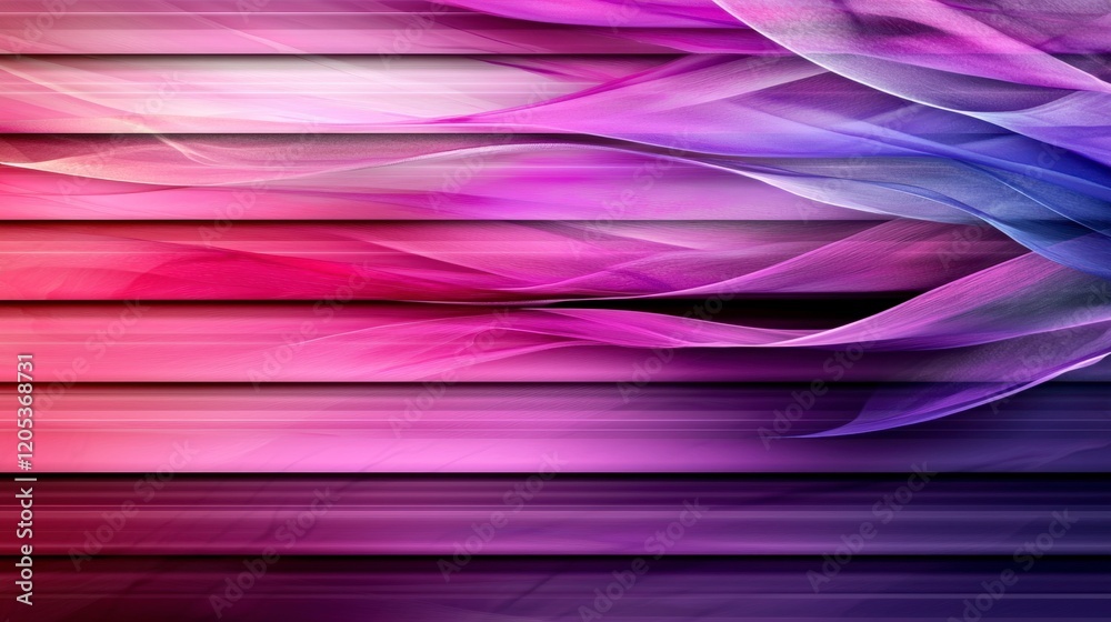 Poster dynamic horizontal stripes in shades of purple abstract art digital design vivid environment artisti