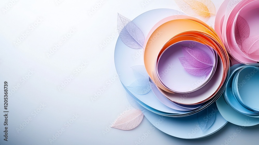 Leinwandbilder intersecting circles in pastel hues blending smoothly abstract art modern design soft environment mi