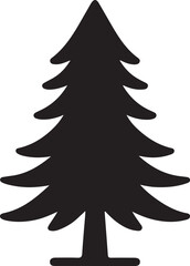 Pine tree flat icon. Vector Pictogram. Isolated on white.