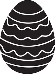 easter egg painted isolated icon vector illustration design  black and white