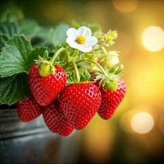 strawberries in the garden
