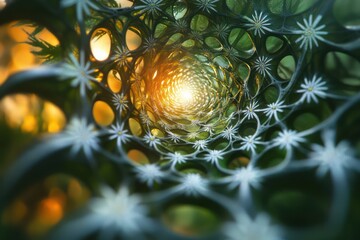 Math in Nature   Visual representations of mathematical patterns in nature, highlighting the connection between math and the natural world.