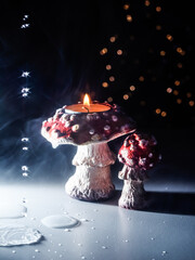 Mushrooms candle