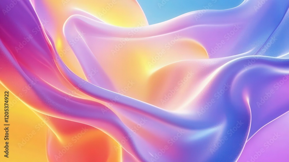 Wall mural abstract colorful animation. beautiful gradient texture, moving abstract multicolored background.