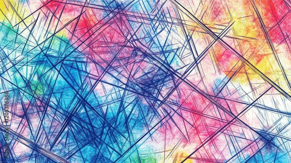 Sticker artistic sketch draw backdrop material. abstract geometric pattern. chaos and random. modern art dra