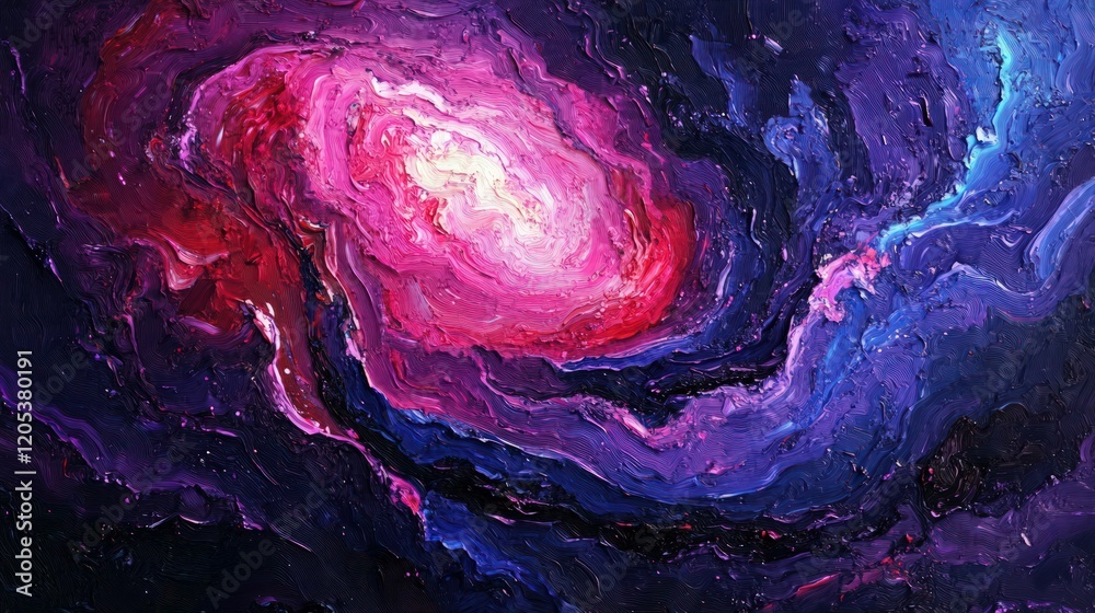 Wall mural decorative oil painting. vibrant dynamic art. 2d illustration. texture backdrop mix unique matrix fo