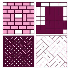Abstract Black Geometric Architectural Textures: Modern Design Elements art dark wall style decor   