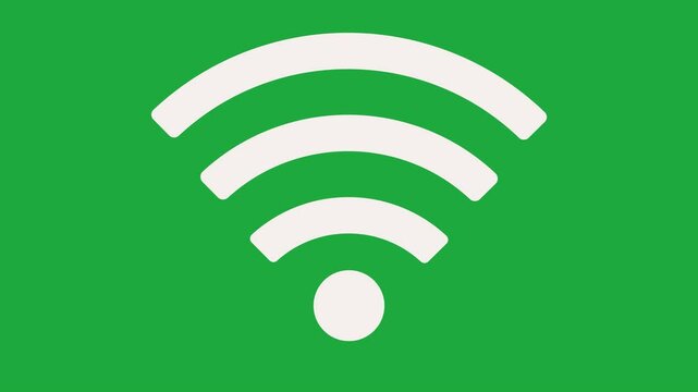 WIFI wave signal animation, wireless Internet access symbol