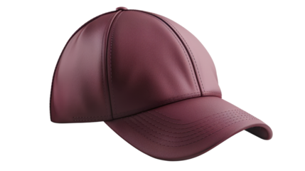 Red cap on transparent background