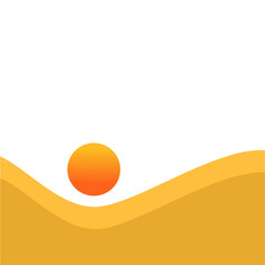 Landscape of sunset in the desert