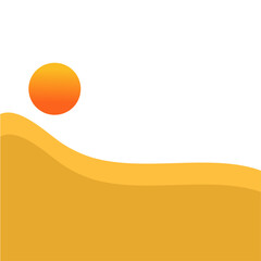 Landscape of sunset in the desert