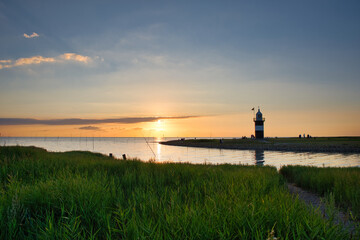 Sonnenstrahlen an der Nordsee Küste
