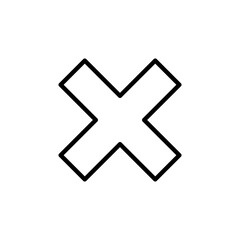 Close icon vector. Delete sign and symbol. cross sign