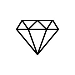 Diamond icon vector. diamond gems sign and symbol