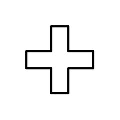 Plus icon vector. Add plus sign and symbol