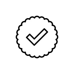 verified icon vector. verification check mark. approved sign and symbol