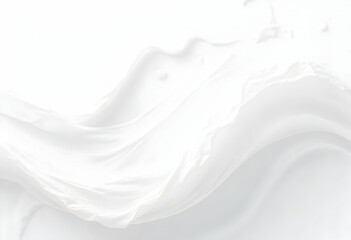 Fototapeta premium Creamy White Liquid Splash Background Texture