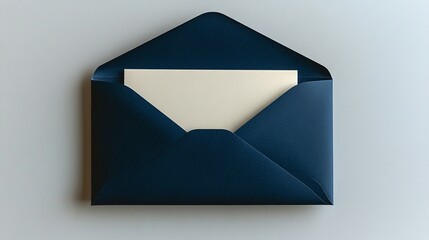  Envelope with White Paper on White Background