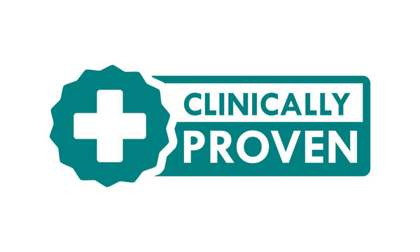 Clinically proven design logo template illustration