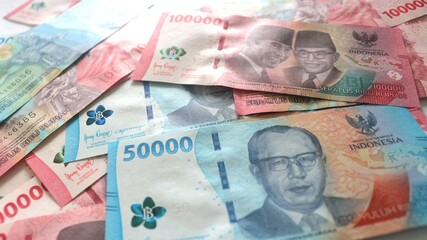 Indonesian rupiah currency. Indonesian rupiah for background.