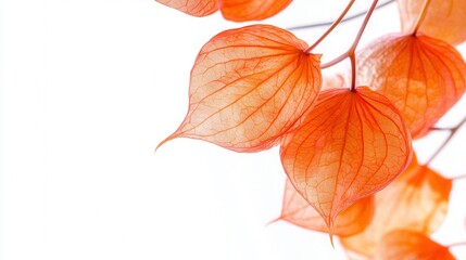 Obraz premium A vibrant display of orange flowers dangles gracefully from the branches of a lush tree, creating a stunning natural scene.