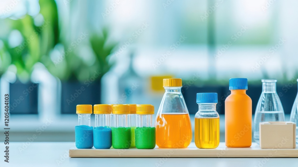 Fototapete A Diverse Collection of Colorful Glass Bottles and Containers Showcasing Unique Shapes and Textures Against a Soft Neutral Background Evoking Elegance