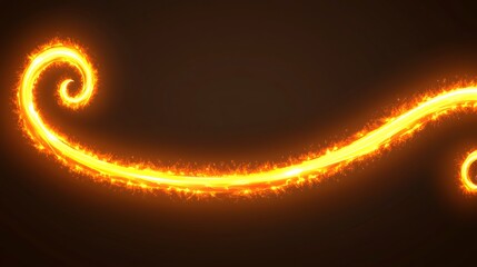 Obraz premium Glowing Orange Spiral Energy Trail Abstract Design
