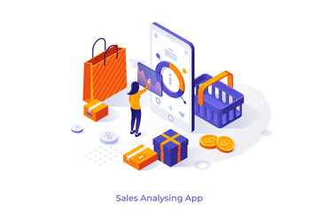 Modern Isometric Business Template. Vector