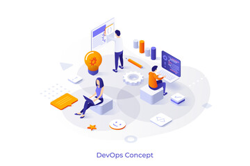 Modern Isometric Business Template. Vector