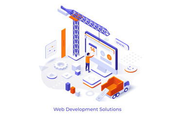 Modern Isometric Business Template. Vector