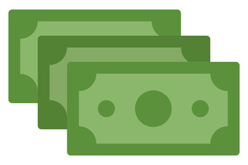 Money cash flat icon vector isolated on white background.