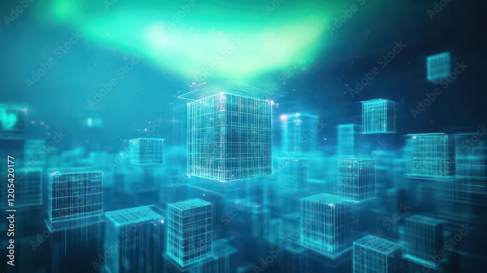 Aufkleber vibrant cityscape at night with illuminated skyscrapers and a bustling urban atmosphere creating a d