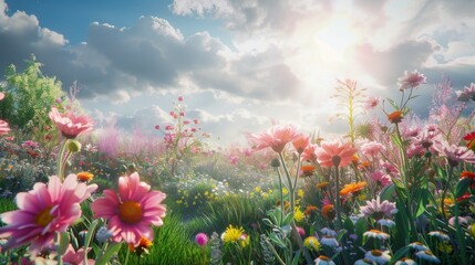 Enchanting Wildflower Meadows in Dreamy Light