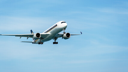 passenger airliner coming in to land