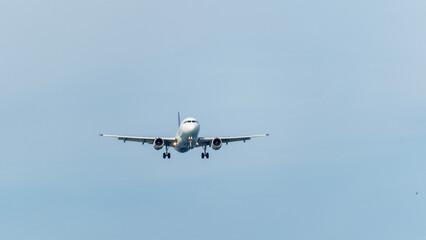 passenger airliner coming in to land
