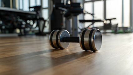 dumbbell or barbell in the gym