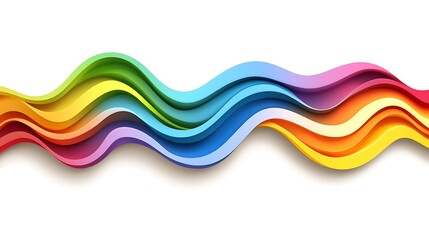 Colorful layered wavy abstract design background